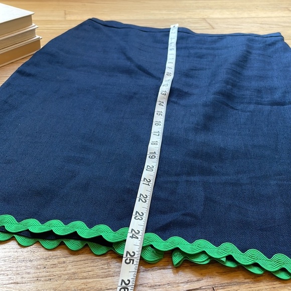 J Crew linen pencil skirt navy size 10 - Picture 6 of 9